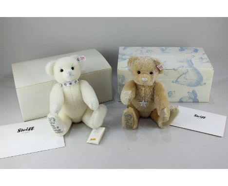 A Steiff growler teddy bear 'Krystal' No 105, with Swarovski crystal embellishments, in box with certificates, together with 