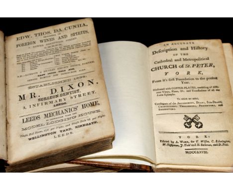 [FRANCIS DRAKE]: AN ACCURATE DESCRIPTION AND HISTORY OF THE CATHEDRAL AND METROPOLITICAL CHURCH OF ST PETER YORK FROM ITS FIR