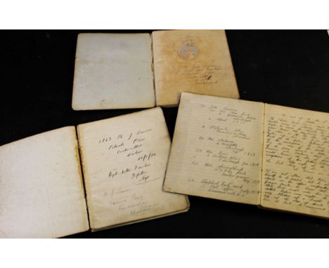 THREE GREAT WAR PERIOD AND LATER MANUSCRIPT EXERCISE BOOKS BY 6745 PRIVATE JOHN LAWSON, 1ST ROYAL SCOTS FUSILIERS including h