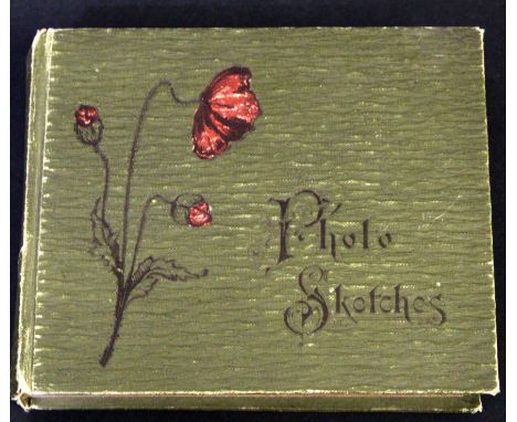Small early Victorian photo album, approx 140 x 120mm, containing 24 circa 1903 photographs including Cow Tower, Norwich, Kin