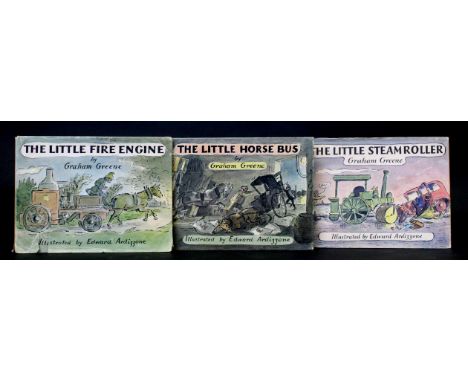 GRAHAM GREENE: 3 titles: THE LITTLE FIRE ENGINE, ill Edward Ardizzone, London, The Bodley Head, 1973, 1st edition, oblong, or