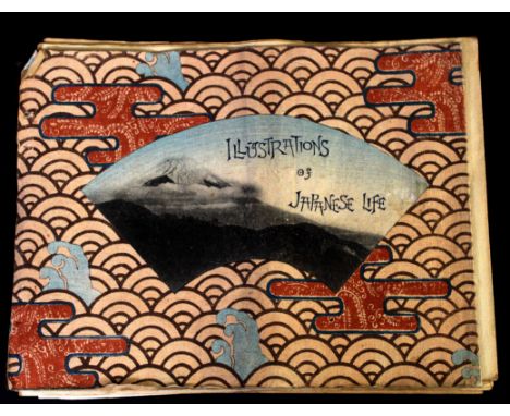 S TAKASHIMA: ILLUSTRATIONS OF JAPANESE LIFE, Tokyo, K Ogawa, circa 1900, coloured photographic ills printed on crepe, oblong 