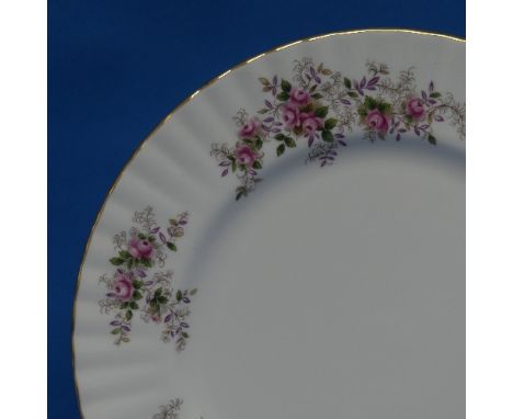 A Royal Albert 'Lavender Rose' pattern part Tea and Dinner Service, for six place setting, including six Tea Cups and Saucers