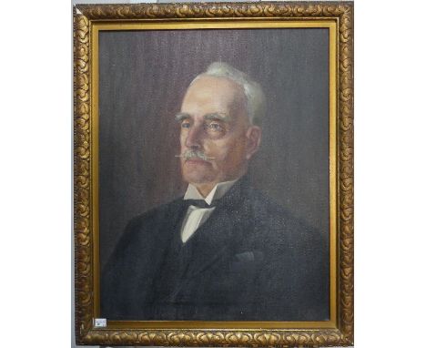 Frederick T. Pedrick&nbsp;(British, exh.1915-16), Portrait of a gentleman, oil on canvas, signed, 61cm x 48cm, framed. 