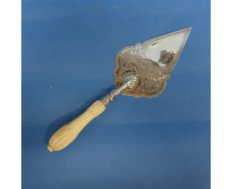 A Victorian silver Presentation Trowel, by&nbsp;Josiah Williams &amp; Co., hallmarked London, 1899, the blade with foliate en