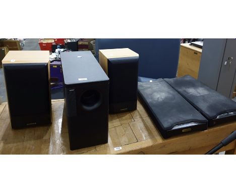 Bose speaker, pair Heybrook speakers and pair of Sequence speakers (5)