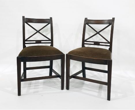 18th century oak chair in Chippendale manner, pierced and carved backsplat, solid seat, square section supports and two furth