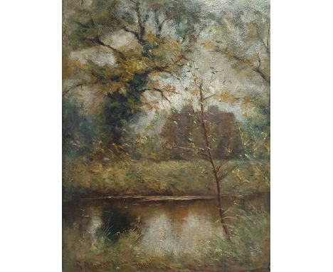 R A Gardner (?)Oil on canvas River landscape, signed lower left and dated 1905, 37 x 27 cmsCondition Reportplease see additio