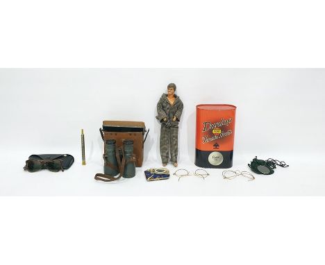 Assorted collectables&nbsp;to include Tennis balls, glasses, binoculars, etc and a action manCondition ReportCommission by em