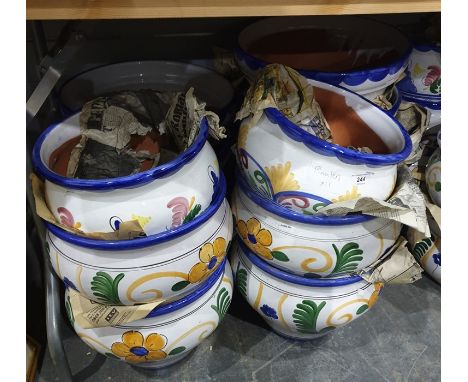 Eleven various ceramic planters 
