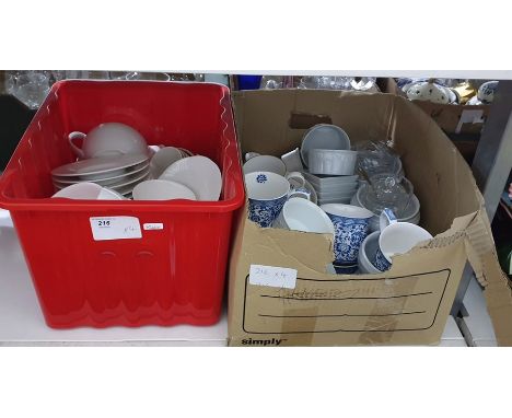 White china by Maxwell Williams marked 'White Basics', white ramekin dishes,&nbsp;Millennium&nbsp;celebratory mug&nbsp;produc