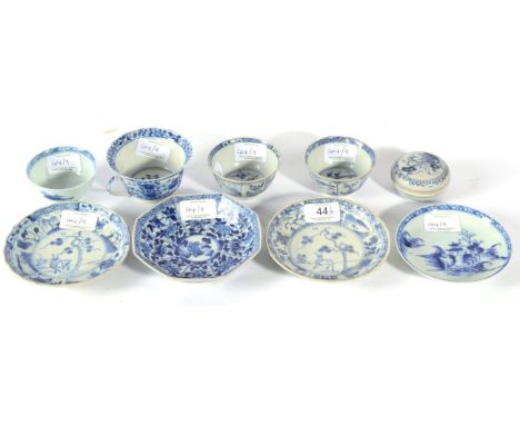 A Nanking Cargo Tea Bowl and Saucer, circa 1752, painted in underglaze blue with a pagoda in landscape, lot 5064; A Pair of S