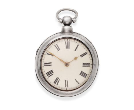 A Silver Pair Cased Verge Pocket Watch, signed Hy Hird, Ulverstone, 1863, gilt fusee verge movement signed and numbered 11698