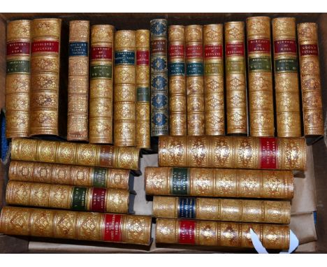 Prize bindings A number of similarly-bound prize bindings in full tree calf gilt given as prizes by Rossall School (their arm