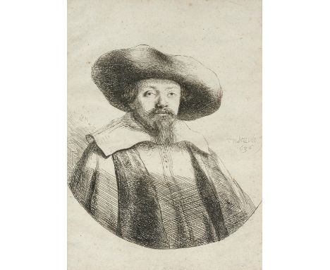 REMBRANDT VAN RIJN1606 Leiden - 1669 AmsterdamTitel: Samuel Manasse ben Israel. Bartsch 269, Zustand III von III. Datierung: 