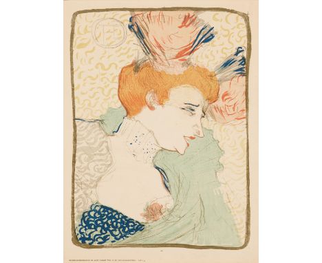 TOULOUSE-LAUTREC, HENRI DE1864 Albi - 1901 ParisTitel: Mademoiselle Marcelle Lender, en Buste. Aus einer Auflage für die Zeit