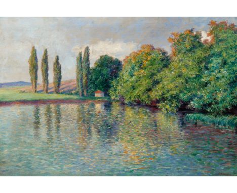 GLEICHEN-RUSSWURM, FREIHERR HEINRICH LUDWIG VON1836 Greifenstein - 1901 WeimarTitel: "Bonnländer Teich". Datierung: 1899. Tec