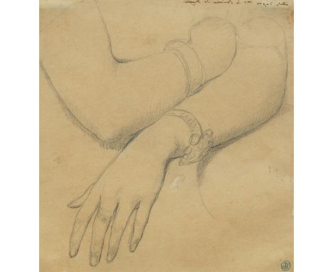 INGRES, JEAN AUGUSTE DOMINIQUE1780 Montauban - 1867 ParisTitel: Studie nach den Armen und Händen der Princesse Pauline de Bro