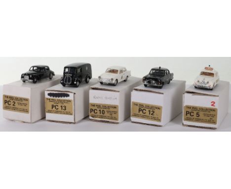 “The Peel Collection” of police models, including, three PC13 corgi Morris, three PC5 corgi jaguar, pc2 rover, Pc3 mounted po