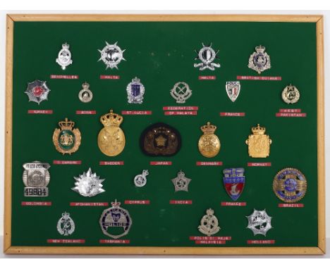 Collection of Obsolete Overseas Police Badges, including: QC Seychelles Police Force, 2 x Malta Police Force badges, QC Briti