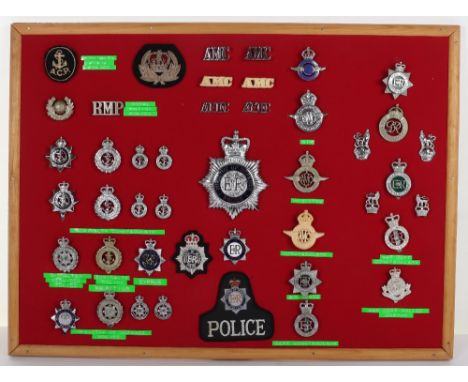 Collection of Obsolete Admiralty, Airforce Dept, Air Ministry, Police Badges, Admiralty Civil Police cloth cap badge, Senior 