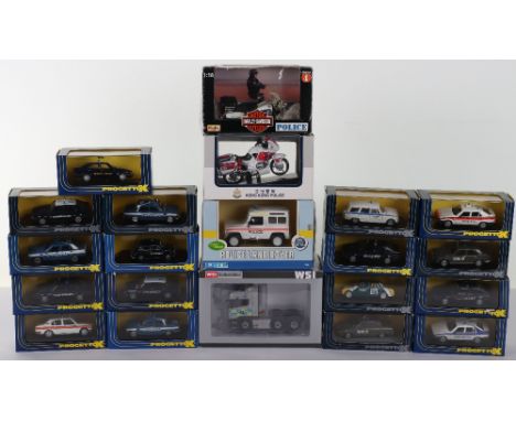 Progetto K boxed police models, including, pk211 alfa Romeo polizia, pk231 fiat carabinieri, pk101b alfa Romeo polizia, pk195