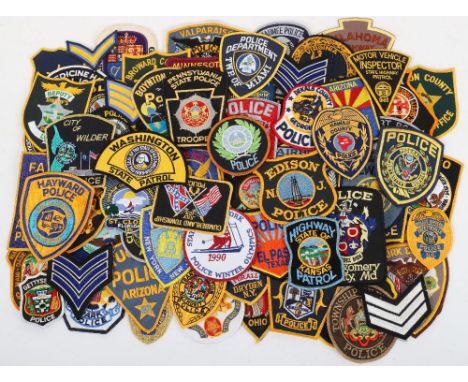 Collection of Obsolete USA Police Cloth Patch Badges, including: Dallas Police Department, Virginia state police, Dade County