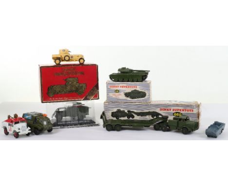 A Quantity of Military Models, including: Boxed French Dinky Toys 814 Panhard Armoured car, 651 Centurion Tank, 660 Antar Tan