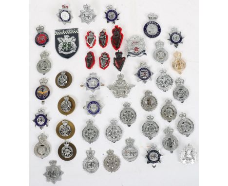 Quantity of Obsolete Police cap and collar badges, including: Kings crown Admiralty Constabulary (missing top of orb to crown