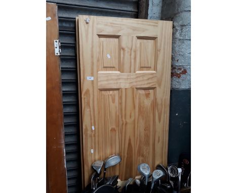 TWO LIGHT WOOD DOORS