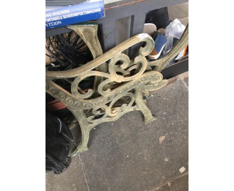 PAIR OF GARDEN BENCH ENDS
