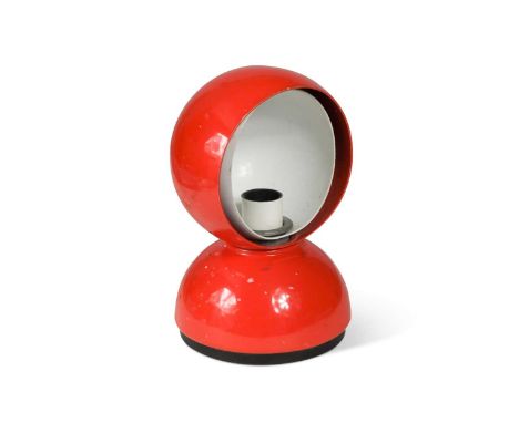 Vico Magistretti (1920-2006) for Artemide, an Eclisse Lamp, designed 1967,  finished in red enamel19cm highA few dents to lam