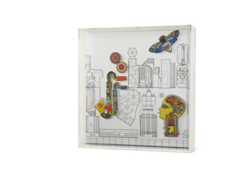 § Sir Eduardo Paolozzi CBE (1924-2005), Tottenham Court Road, 1985, a ceramic and screenprinted multiple contained within a p