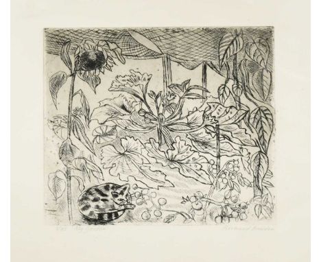 § Richard Bawden RWS, NEAC, RE (1936-) My Gardensigned 'Richard Bawden' (lower right); numbered 1/85etching, unframed47 x 48c