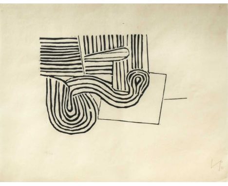 § Victor Pasmore CH, CBE (1908-1998) Spiral Motifsigned with initials and dated 51 (lower right); numbered 16/20linocut on Ja