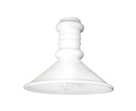 Sidse Werner for Holmegaard, a white cased glass Apotheker pendant light, of flared form30 x 36cmThis lot has been imported f