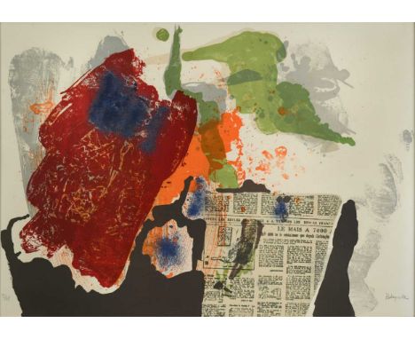 § Paul Rebeyrolle (1926-2005) Paper Collagesigned 'Rebeyrolle' (lower right); numbered 19/75lithograph53 x 75cm