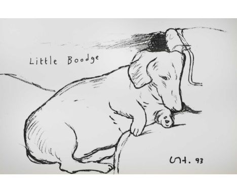 § David Hockney OM, CH, RA (1937-) Little Boodge, 1993offset lithographic poster printed on gloss paper and published by Salt