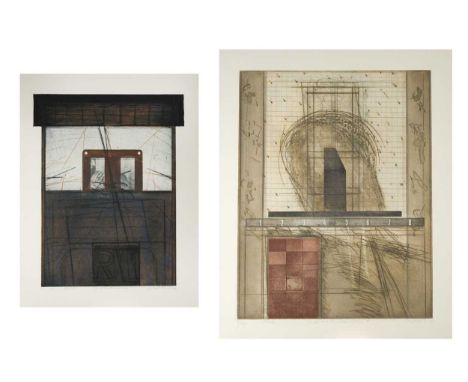 § Karl Fred Dahmen (1917-1981) Fenster Gridsigned 'Dahmen' (lower right); hors de commerceetching and aquatint, unframed76 x 