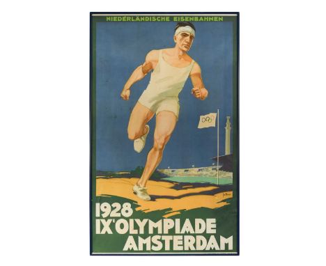 An original poster for the 1928 IX Summer Olympic Games, Amsterdam, offset lithograph, designed by Joseph Rovers98 x 59.5cmBa