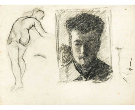 Jean Hippolyte Marchand (1883-1940) Figure and portrait studycharcoal on paper, bearing the Atelier Jean Marchand watermark23