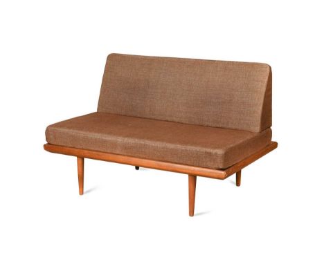 Peter Hvidt &amp; Orla Mølgaard-Nielsen for France &amp; Sons, a teak Minerva daybed,  with brown wool upholstered cushions77