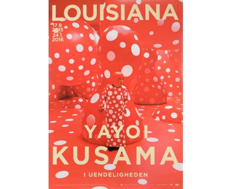 Yayoi Kusama (1929-) Exhibition poster for I Uendeligheden, Louisianaoffset lithograph, unframedshowing Guidepost to the New 