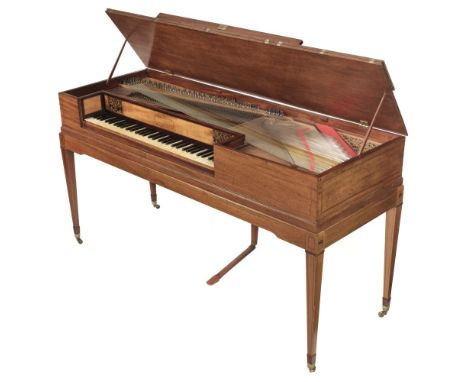 * Square piano. A mahogany and satinwood crossbanded square piano by John Broadwood & Son, c. 1805, inscribed serial no. 8665