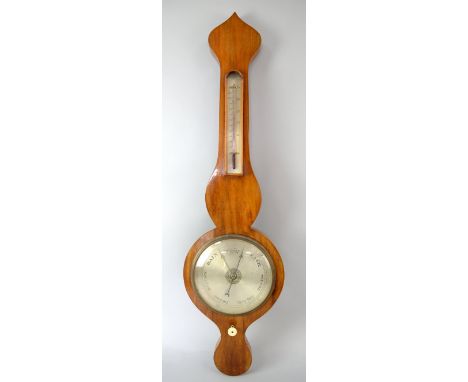 Mahogany banjo form barometer 