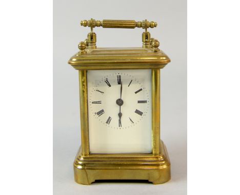 Brass and glass carriage clock  13 cm 