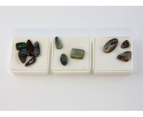Group of 12 Australian loose opals,including some boulder opal .   