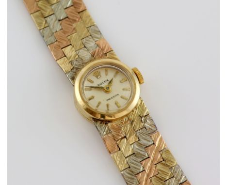 Ladies Rolex Precision wrist watch, the round dial with baton hour markers, Rolex crown, fitted with a 1401 calibre 13 jewelm
