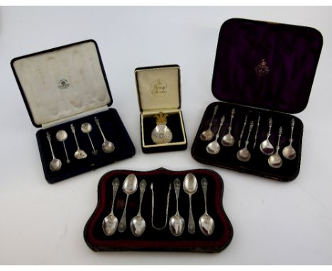 Modern silver shell form caddy spoon with gilt Prince of Wales feathers terminal and motto 'Ich Dien', by Roberts & Belk, She