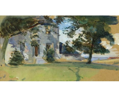 William Gordon Burn Murdoch (British, 1862-1939), 'Milldown, August, 1905', unsigned, watercolour sketch, 18cm x 31.5cm, hand